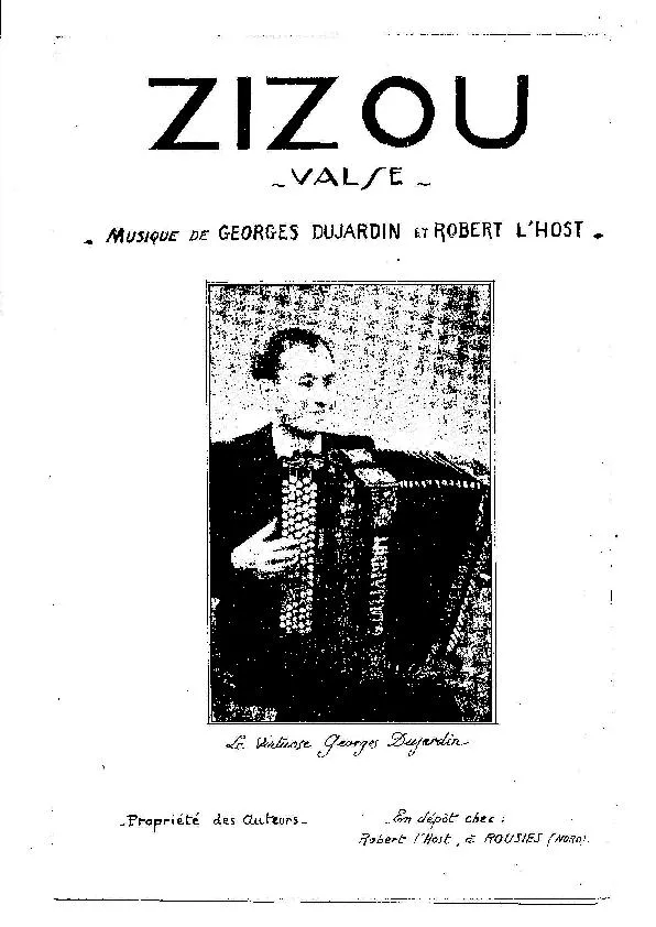 télécharger la partition d'accordéon Zizou (Valse) au format PDF