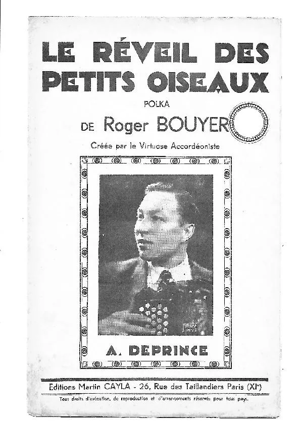 télécharger la partition d'accordéon Le réveil des petits oiseaux (Créée par : Adolphe Deprince) (Polka) au format PDF