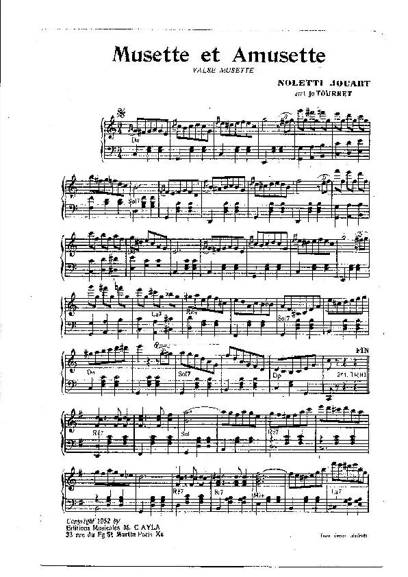 télécharger la partition d'accordéon Musette et Amusette (Arrangement : Jo Tournet) (Valse Musette) au format PDF