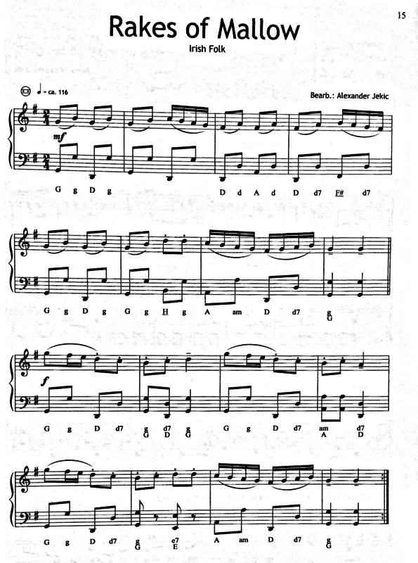 télécharger la partition d'accordéon Rakes of Mallow (Folklore Irlandais) au format PDF