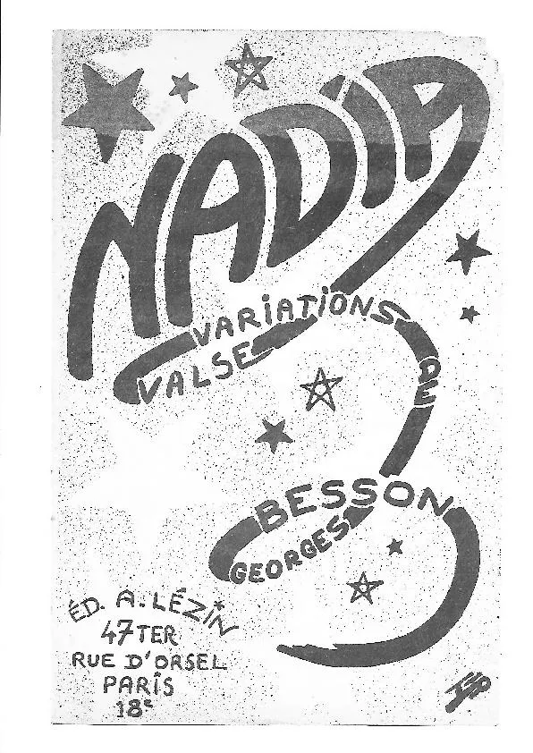 télécharger la partition d'accordéon Nadia (Valse à Variations) au format PDF