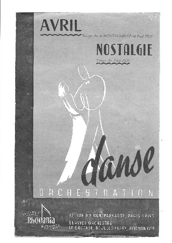 télécharger la partition d'accordéon Nostalgie (Tango) au format PDF