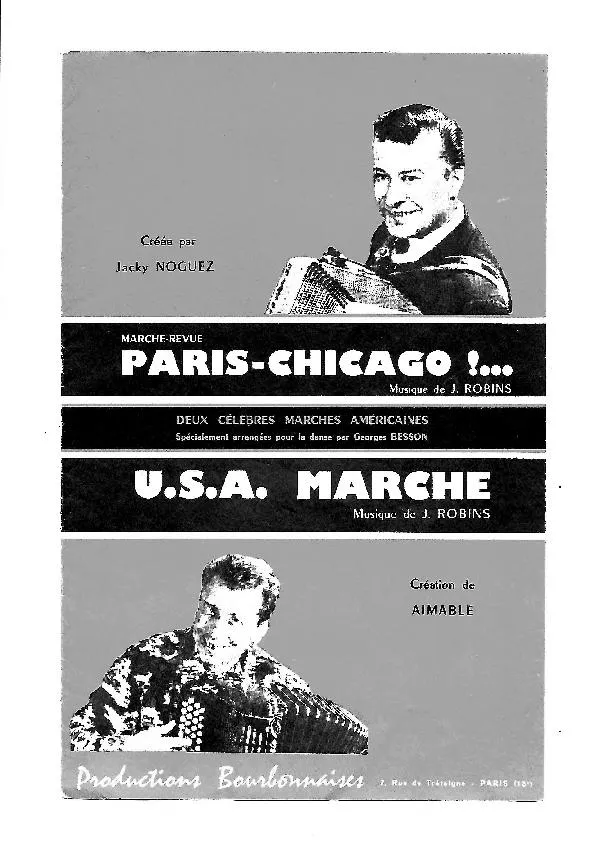 télécharger la partition d'accordéon U S A (Arrangement : Georges Besson) (Création : Aimable) (Orchestration) (Marche) au format PDF