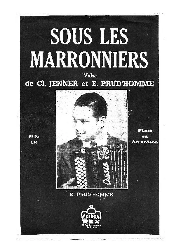 télécharger la partition d'accordéon Sous les marronniers (Valse) au format PDF