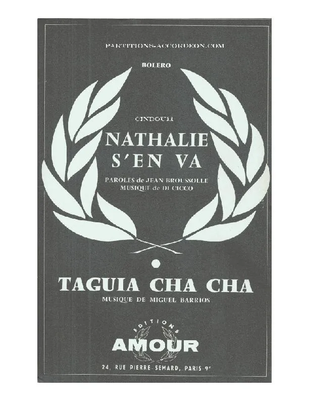 télécharger la partition d'accordéon Taguia Cha Cha (Orchestration Complète) au format PDF
