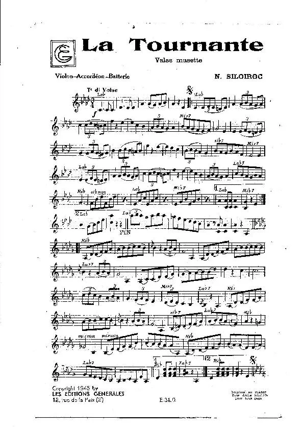 télécharger la partition d'accordéon La tournante (Orchestration Complète) (Valse Musette)  au format PDF
