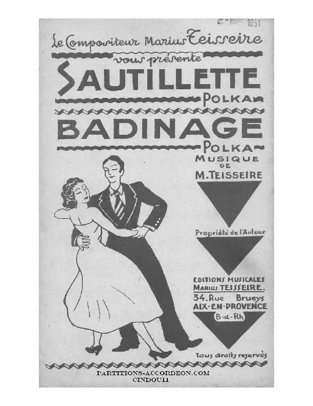 télécharger la partition d'accordéon Badinage (Orchestration Complète) (Polka) au format PDF