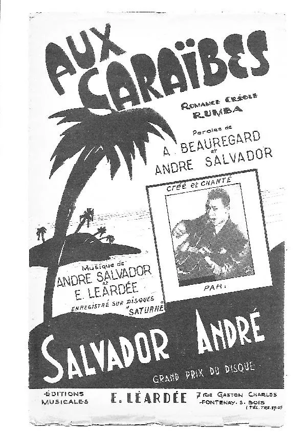 télécharger la partition d'accordéon Aux Caraïbes (Romance Créole) (Rumba) au format PDF