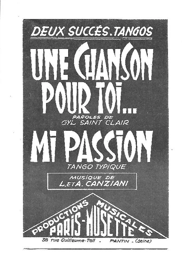 télécharger la partition d'accordéon Mi passion (Tango Typique) au format PDF