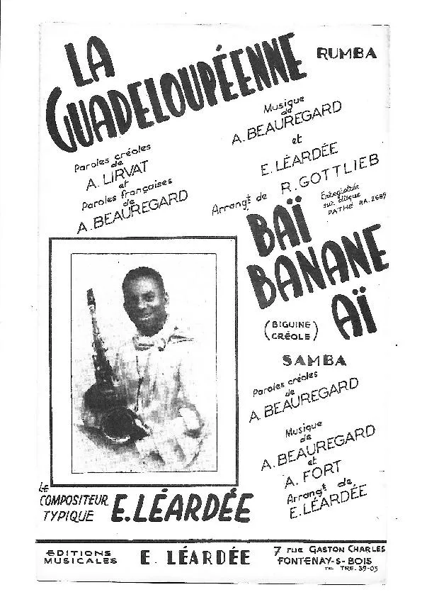 télécharger la partition d'accordéon Baï banane aï (Biguine Créole) (Arrangement : Ernest Léardée) (Samba) au format PDF