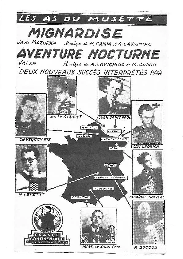 télécharger la partition d'accordéon Aventure nocturne (Valse) au format PDF