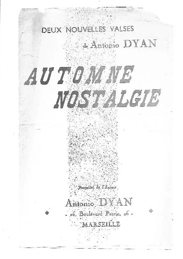 télécharger la partition d'accordéon Automne + Nostalgie (Valse) au format PDF