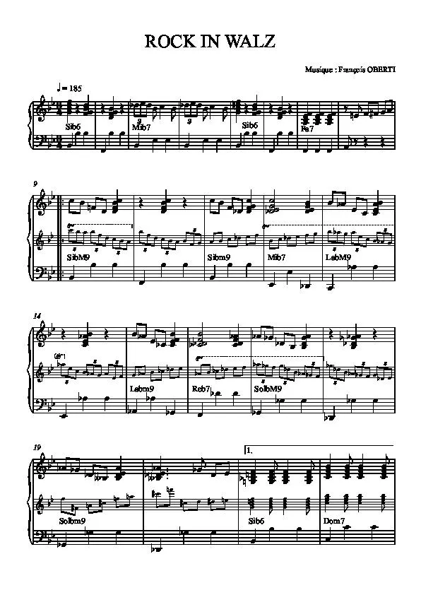 télécharger la partition d'accordéon Rock in Walz au format PDF