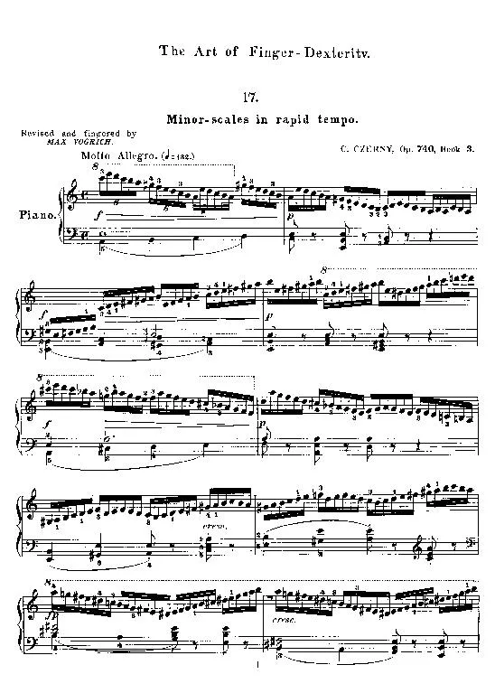 télécharger la partition d'accordéon Czerny (piano) Book 3 au format PDF