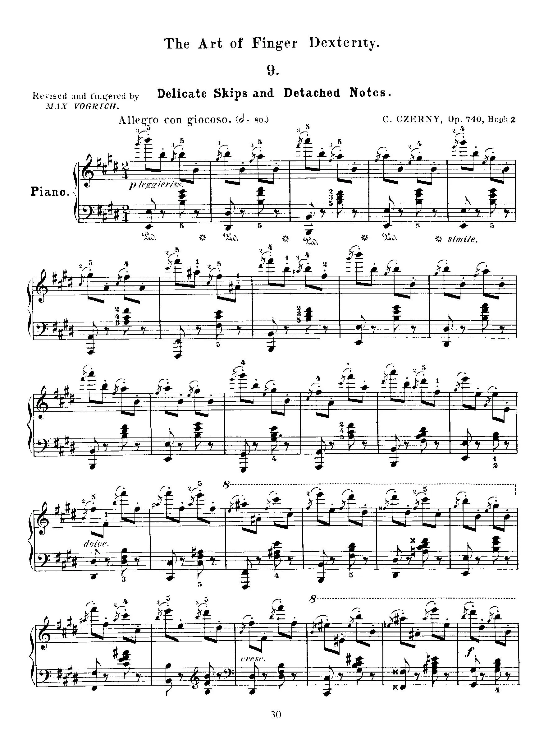 télécharger la partition d'accordéon Czerny (piano) Book 3 au format PDF