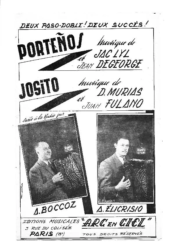 télécharger la partition d'accordéon Josito (Orchestration) (Paso Doble) au format PDF