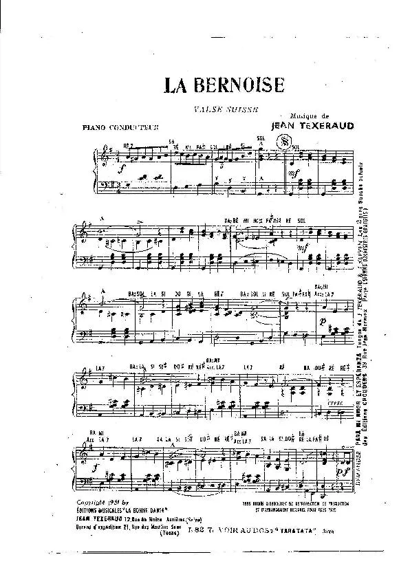 télécharger la partition d'accordéon La Bernoise + Taratata (Valse Suisse + Java Variations) au format PDF