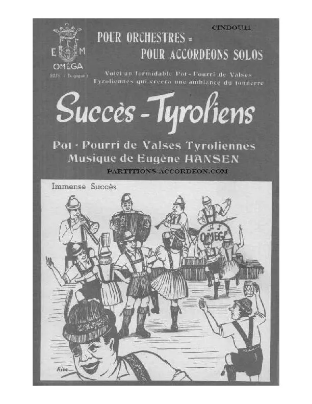 télécharger la partition d'accordéon Succès Tyroliens (Orchestration Complète) (Pot pourri de Valses Tyroliennes) au format PDF
