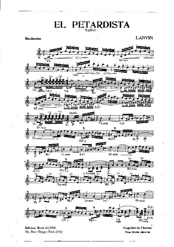 télécharger la partition d'accordéon El Petardista (Orchestration) (Tango) au format PDF