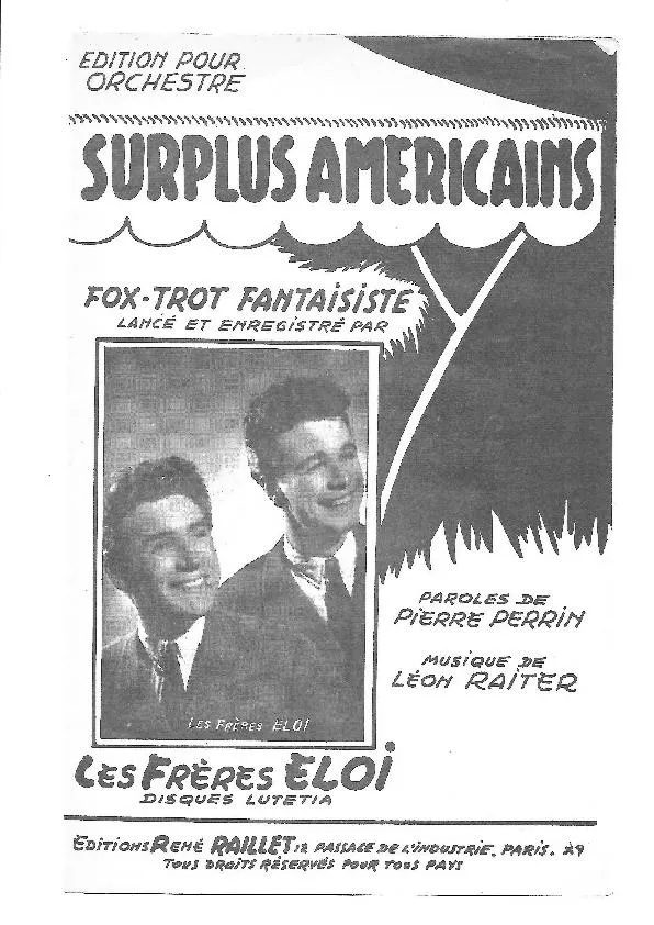 télécharger la partition d'accordéon Surplus Américains (Orchestration) (Fox Trot Fantaisiste) au format PDF