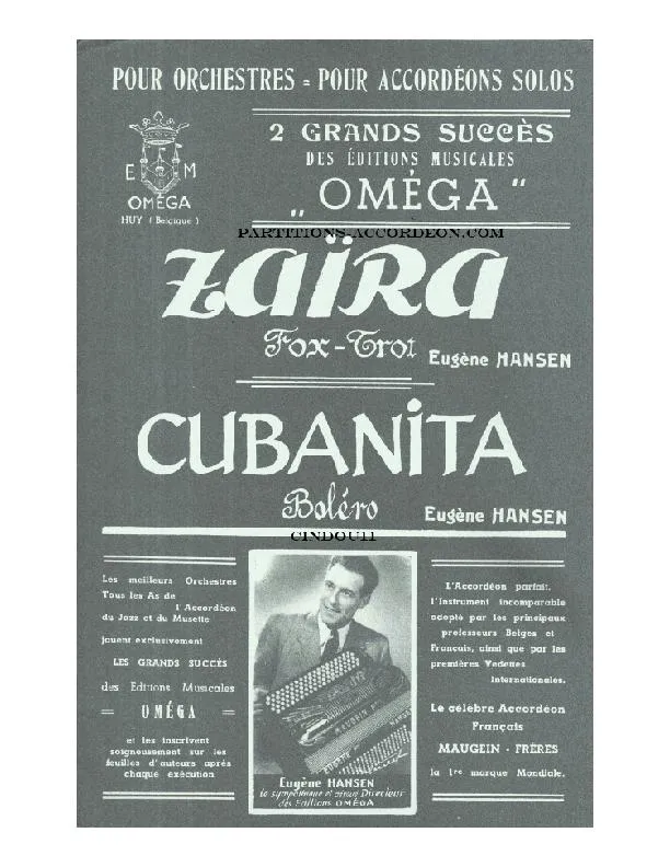 télécharger la partition d'accordéon Cubanita (Orchestration Complète) (Boléro) au format PDF