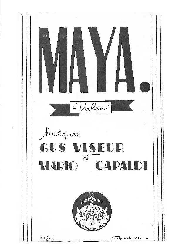 télécharger la partition d'accordéon Maya (Valse) au format PDF