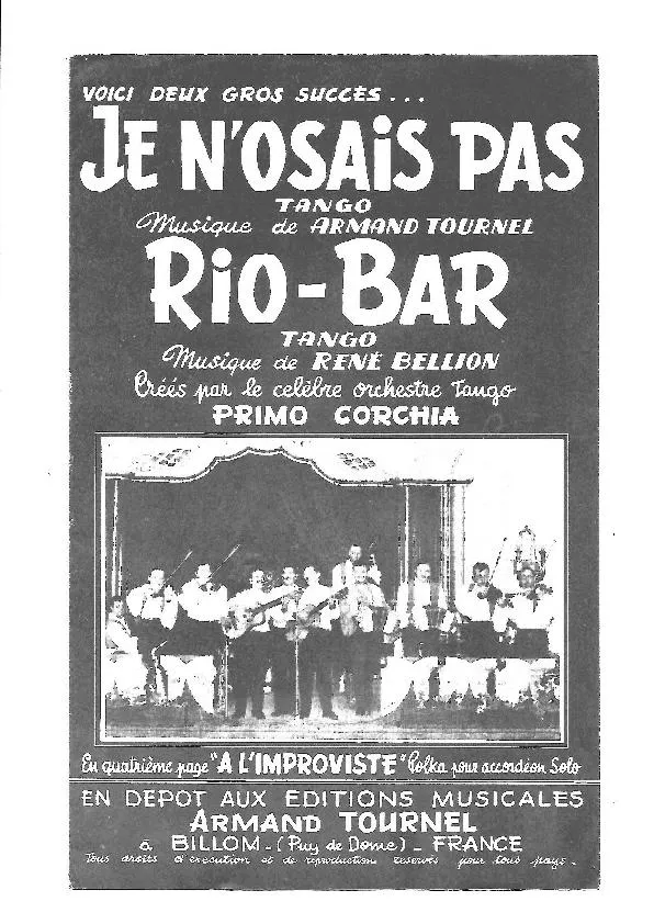 télécharger la partition d'accordéon Rio Bar (Création : Primo Corchia) (Orchestration) (Tango Typique) au format PDF