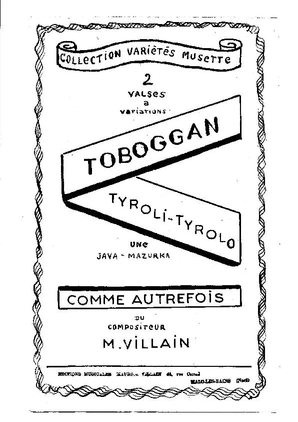 télécharger la partition d'accordéon Toboggan (Valse Variations) au format PDF