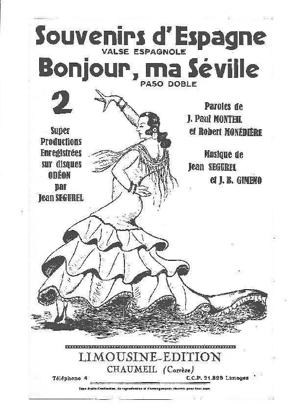 télécharger la partition d'accordéon Souvenirs d'Espagne (Valse Espagnole) au format PDF