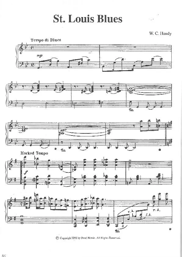 télécharger la partition d'accordéon St Louis Blues au format PDF