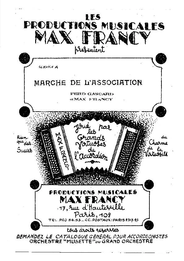 télécharger la partition d'accordéon Marche de l'Association au format PDF