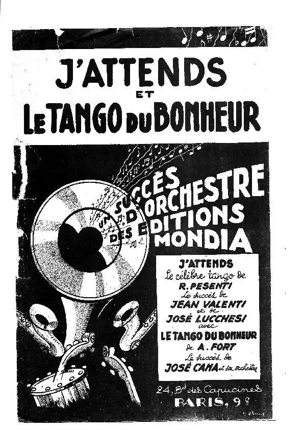 télécharger la partition d'accordéon Le tango du bonheur au format PDF
