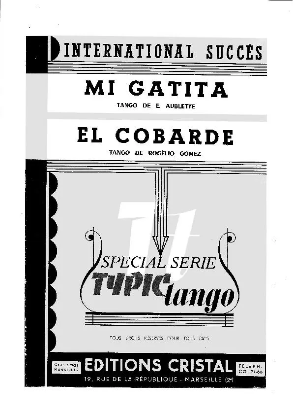 télécharger la partition d'accordéon El Cobarde (Bandonéon A+ B) (Tango Typique) au format PDF