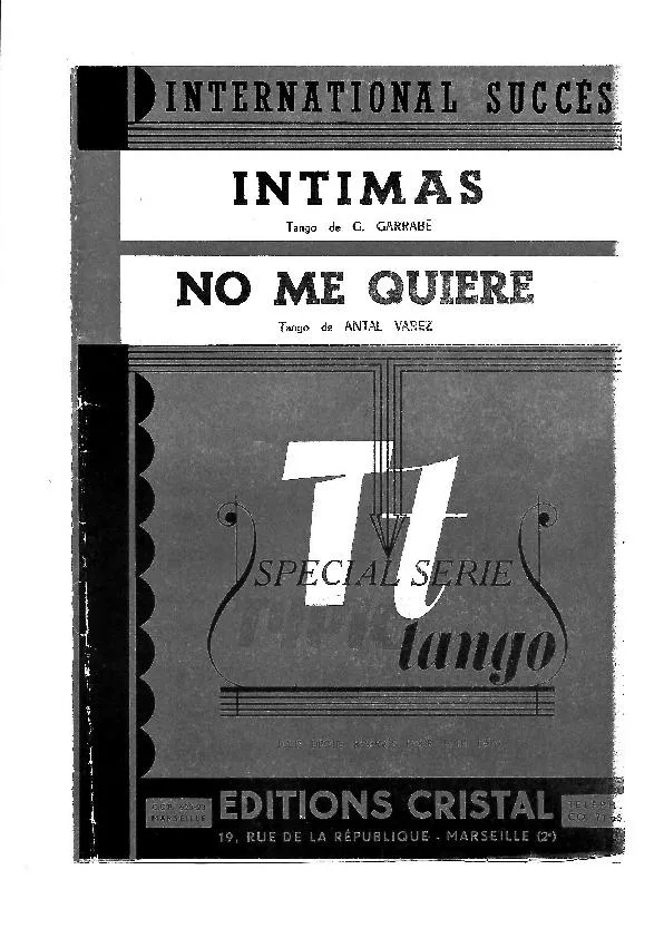 télécharger la partition d'accordéon No me quiere (Orchestration) (Tango) au format PDF