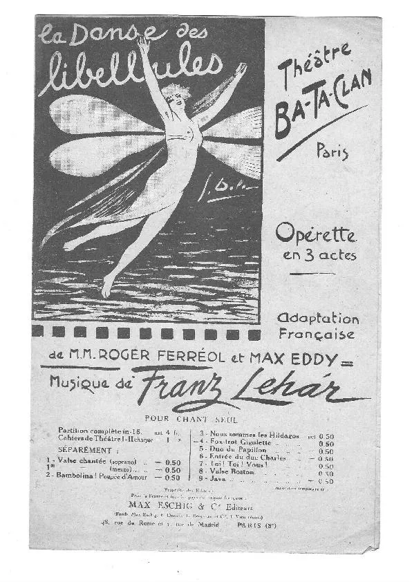 télécharger la partition d'accordéon Fox Trot Gigoulette (De l'Opérette : La danse des libellules) (Chant : Maria Kousnezoff et Jacques Vitry) au format PDF