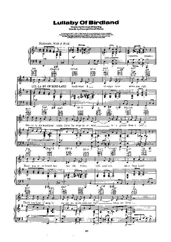 télécharger la partition d'accordéon Lullaby of Birland (Rock) au format PDF