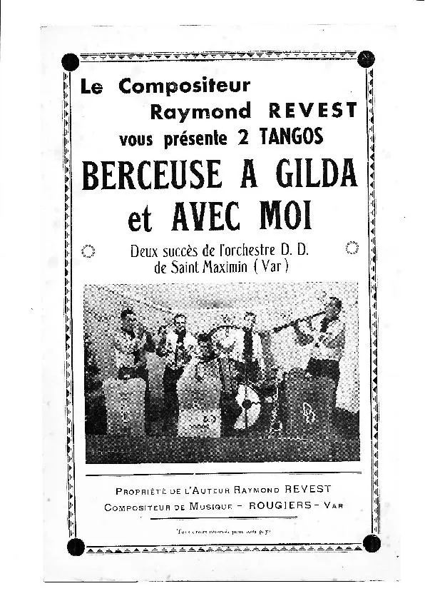 télécharger la partition d'accordéon Berceuse à Gilda (Orchestration Complète) (Tango) au format PDF