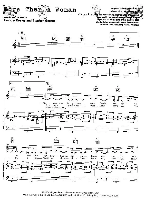 télécharger la partition d'accordéon More than a woman au format PDF
