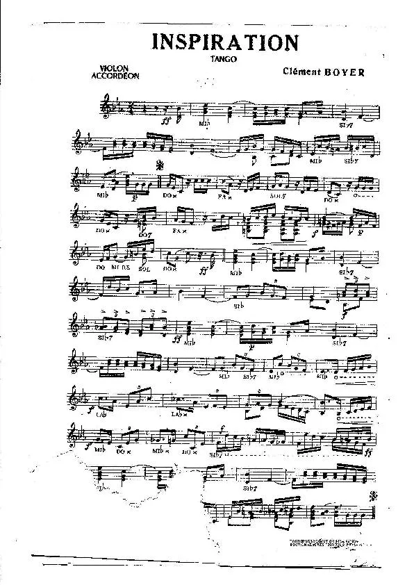 télécharger la partition d'accordéon Inspiration (Tango) au format PDF