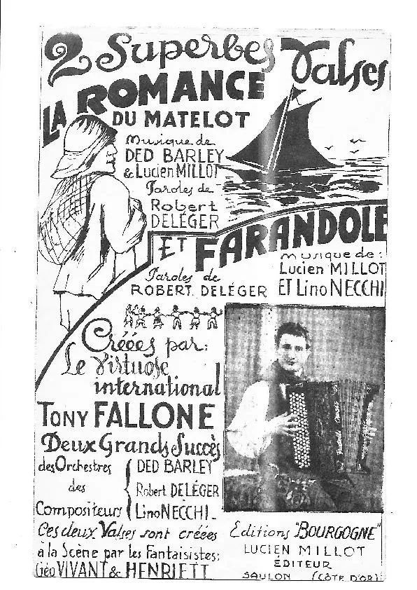 télécharger la partition d'accordéon La romance du Matelot (Créée par : Tony Fallone) (Orchestration) (Valse Chantée) au format PDF