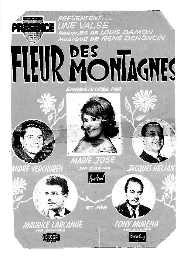 télécharger la partition d'accordéon Fleur des montagnes (Valse) au format PDF