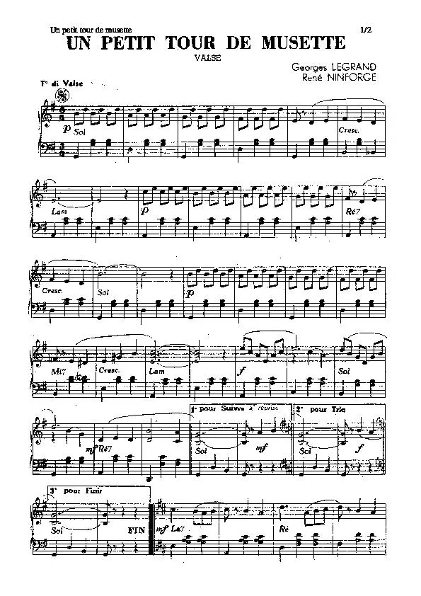 télécharger la partition d'accordéon Un petit tour de musette (Valse) au format PDF