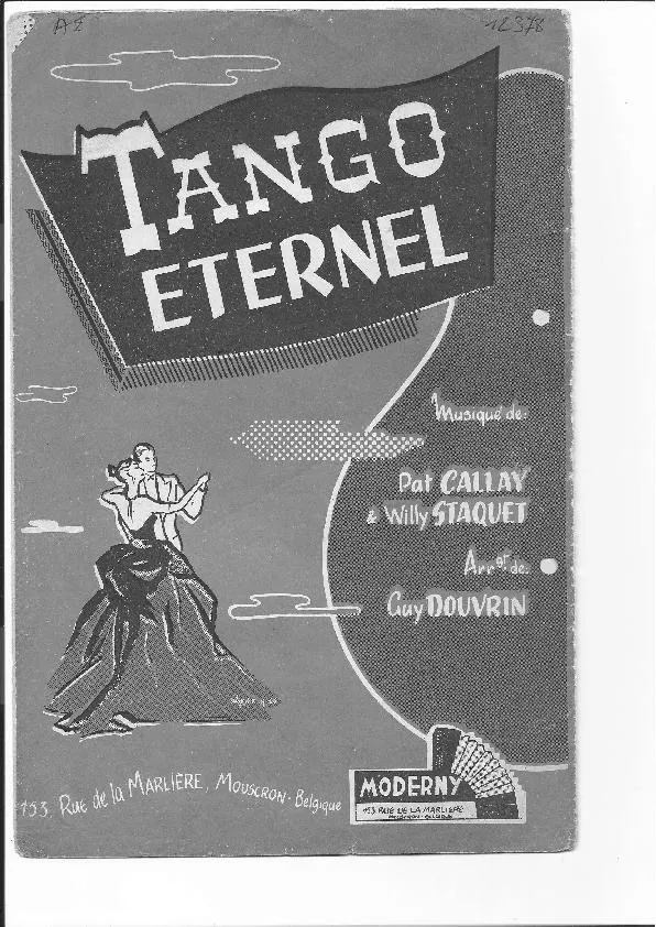 télécharger la partition d'accordéon Tango éternel (Arrangement : Guy Douvrin) au format PDF