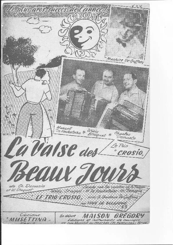 télécharger la partition d'accordéon La valse des beaux jours (Arrangement : Marcel de Keukeleire) au format PDF
