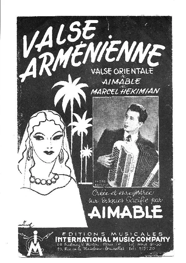 télécharger la partition d'accordéon Valse Arménienne (Sur les motifs de la chanson de Lucien Lagarde) (Valse Orientale) au format PDF