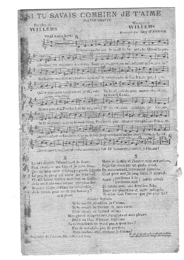 télécharger la partition d'accordéon Si tu savais combien je t'aime (Arrangement : Guy d'Arvor) (Boston Chanté) au format PDF