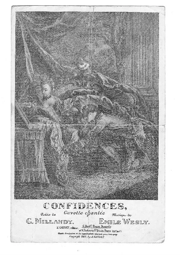 télécharger la partition d'accordéon Confidences (Gavotte Chantée) au format PDF