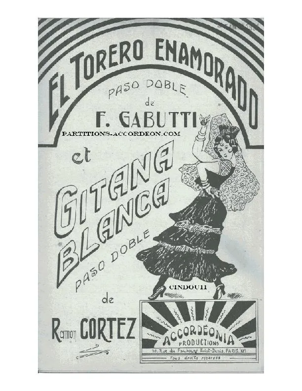 télécharger la partition d'accordéon El Torero Enamorado (Orchestration Complète) (Paso Doble) au format PDF