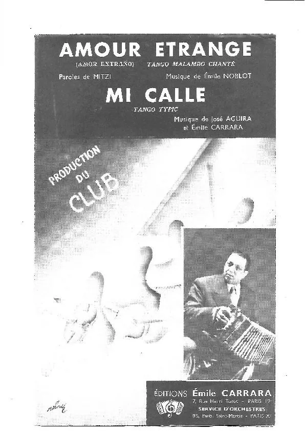 télécharger la partition d'accordéon Mi Calle (Orchestration Complète) (Tango Typic) au format PDF