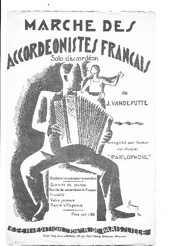 télécharger la partition d'accordéon Marche des accordéonistes Français au format PDF